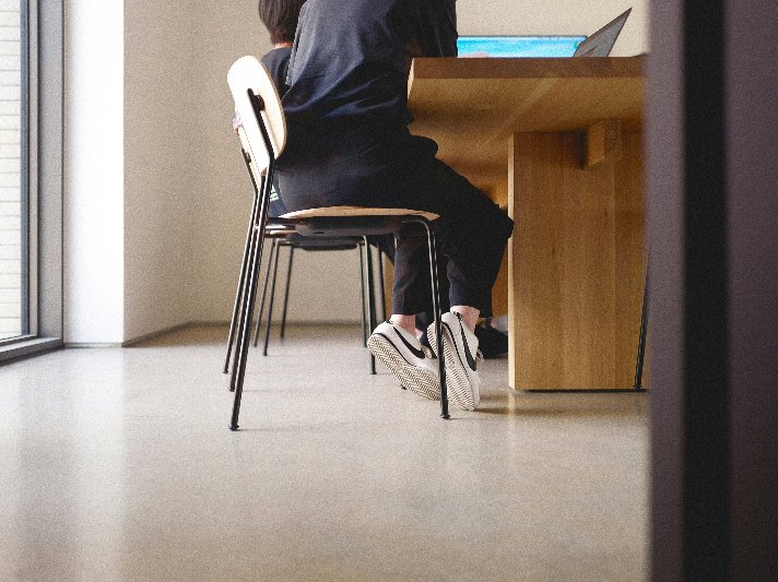 Commercial flooring in a library